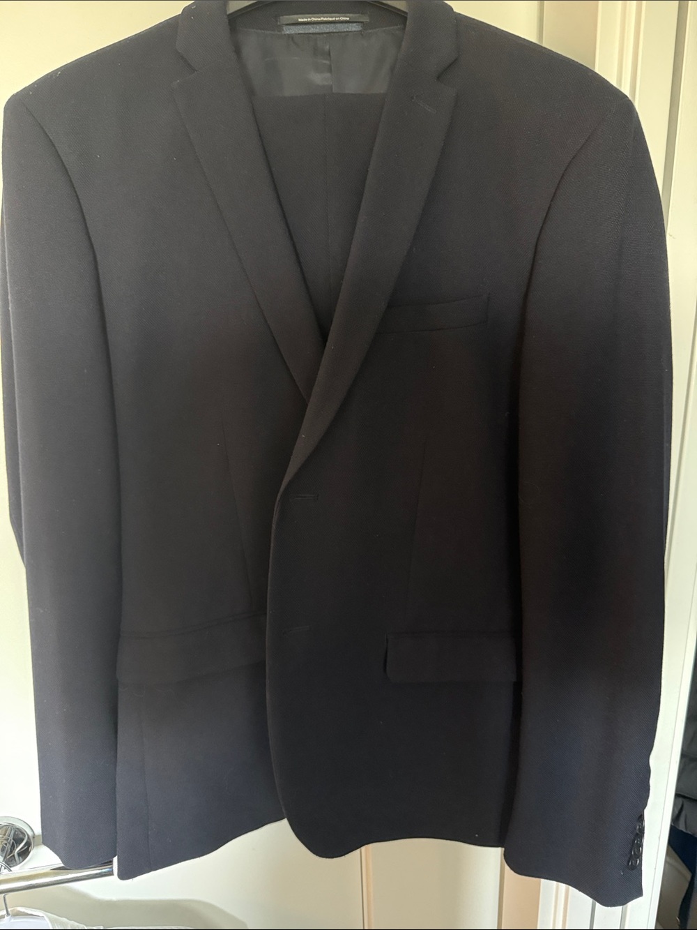 H&M Men's Navy Twill - Classic Tailored Suit